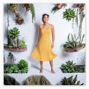 Old Navy's Sleeveless Fit & Flare Jersey Midi Dtess - xs-sm - NWOT polka dots !​